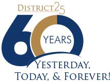 District 25 60th Year Logo